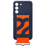 Силиконовый чехол с ремешком для Galaxy S22 синий 1 шт (из Финляндии)