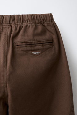 ZARA БРЮКИ BAGGY, КОРИЧНЕВЫЙ