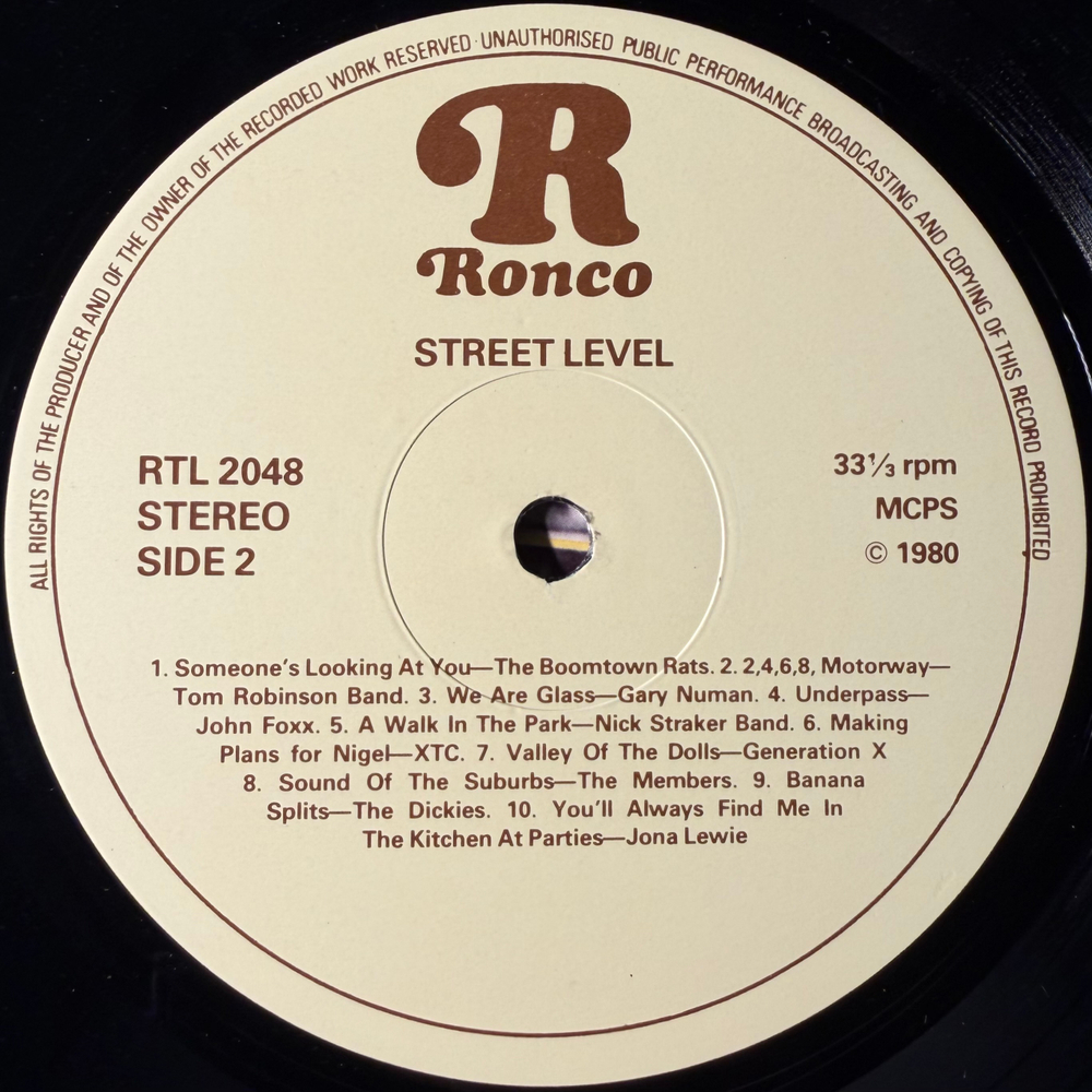 Сборник Street Level - 20 New Wave Hits (Англия 1980г.)