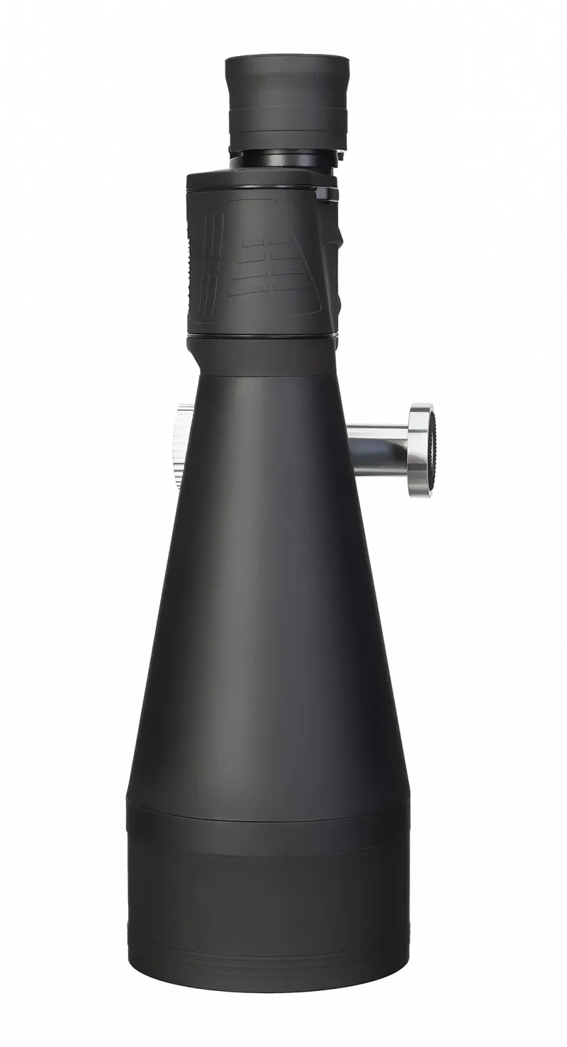Бинокль Levenhuk Bruno BASE 20x80 - боковой вид, черный корпус