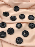 Пуговицы черные БАРБ на прокол