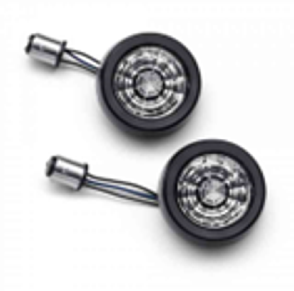 Rear Signature LED Turn Signal Inserts Red run/brake/turn Smoked lens Domestic '14-later Softail, Dy