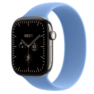 Умные часы Apple Watch Series 12 GPS + Cellular 46mm Natural Titanium Case with Wildflower Blue Solo Loop 10