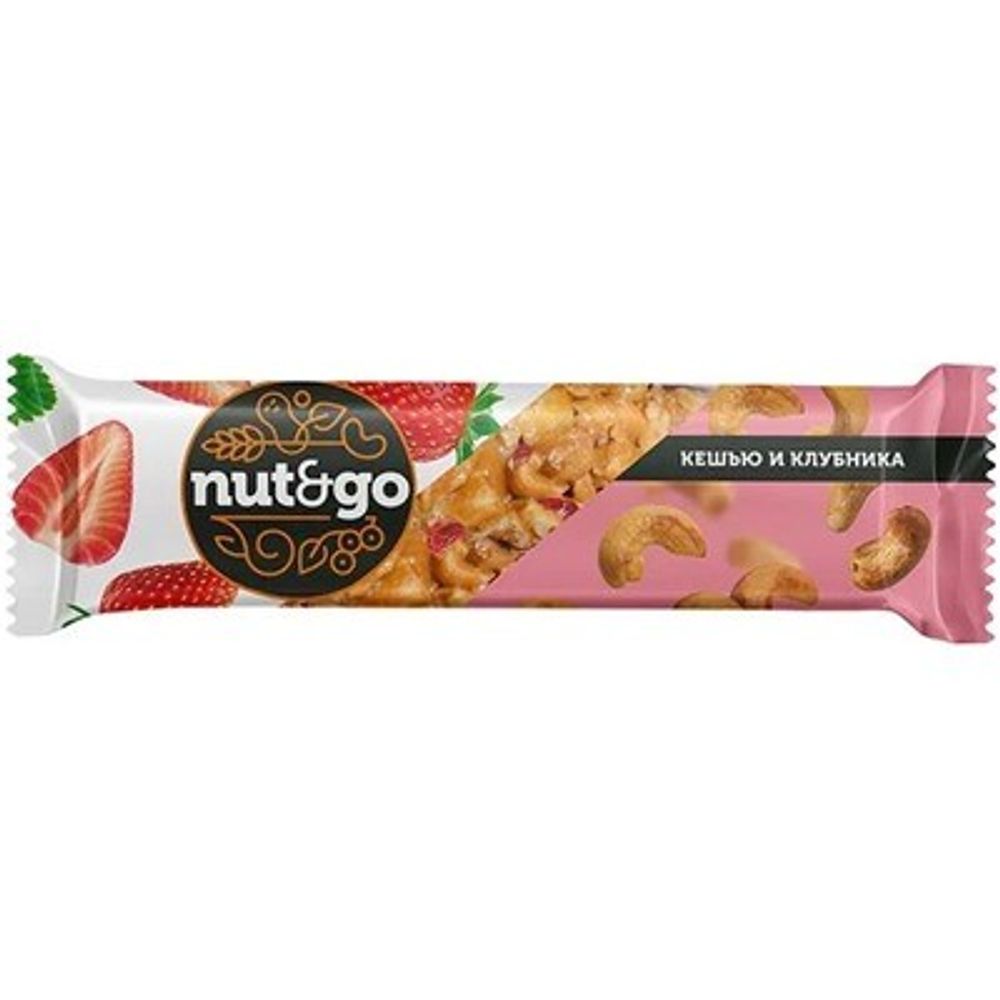 Батончик Nut&Go Кешью и клубника 36гр