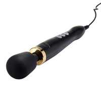 Мощный черно-золотистый вибратор-вонд 37см Doxy Die Cast Extra Powerful Massage Wand Vibrator Black Gold