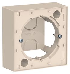 Коробка переходник Systeme Electric ATLASDESIGN 1 постовая бежевая 35976
