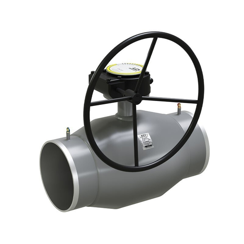 Кран стальной шаровой цельносварной LD Energy Regula, DN-200 PN-25, длина-430мм, стандартнопроходной, приварной с редуктором