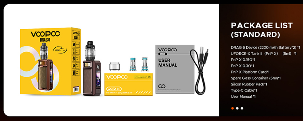 Voopoo DRAG 6 Kit 4400mAh 220W