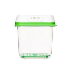Контейнер квадратный 1.5 л Sistema FreshWorks зеленый