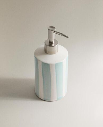 ZARA HOME ДОЗАТОР ДЛЯ ЖИДКОГО МЫЛА В ПОЛОСКУ, СИНИЙ
