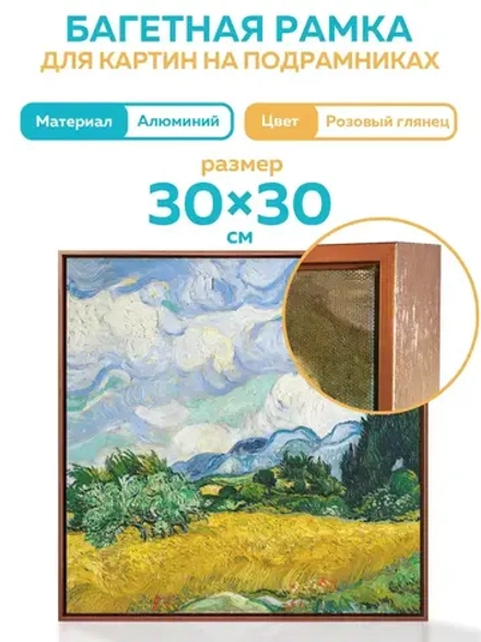 Металлическая багетная рамка 30х30 см