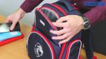 Рюкзак BRAUBERG CLASSIC, легкий каркас, премиум материал, Lion, синий, 37х32х21 см, 228829