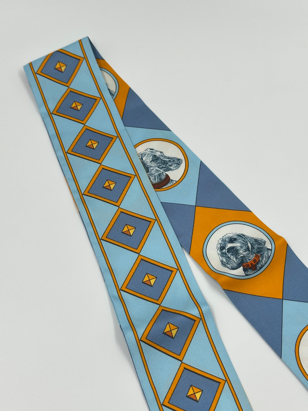 Шарф-твилли Hermes «Colliers et Chiens»