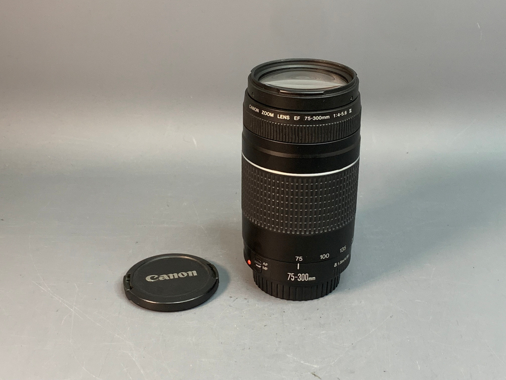 Canon EF 75-300mm 4-5.6 III царапка на передней линзе