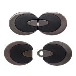 Крючки пришивные декоративные 44х18 мм, Black/P, MT-1822, 4 шт