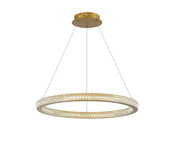 Люстра подвесная светодиодная NewRgy 2105-DW-6 PAINT GOLD, 30 Вт, золотая