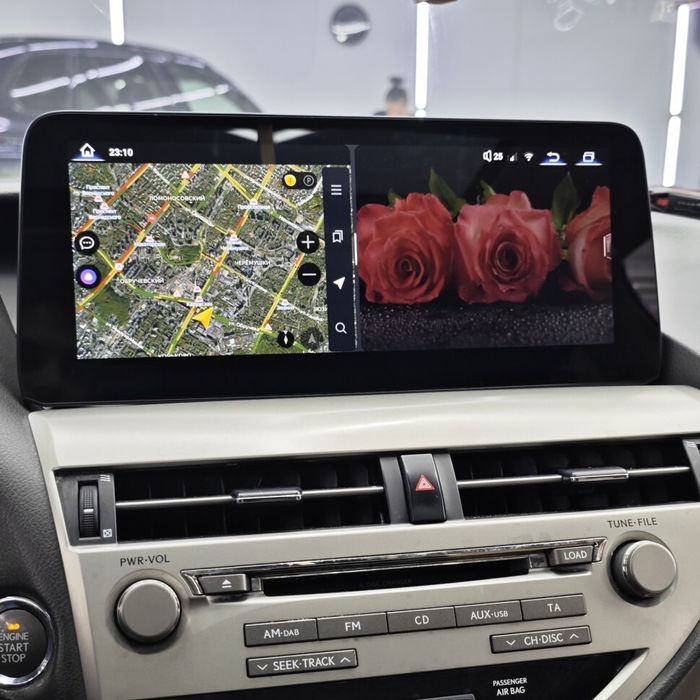 Магнитола для Lexus RX 2013-2014 (монохром) - RDL-LEX-RX-12.3-M-13-14 монитор 12.3" на Android 13, Быстрая, CarPlay, 4G SIM-слот