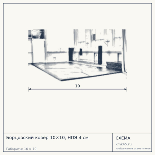 Борцовский ковёр 10×10, НПЭ 4 см — от 126 000 ₽