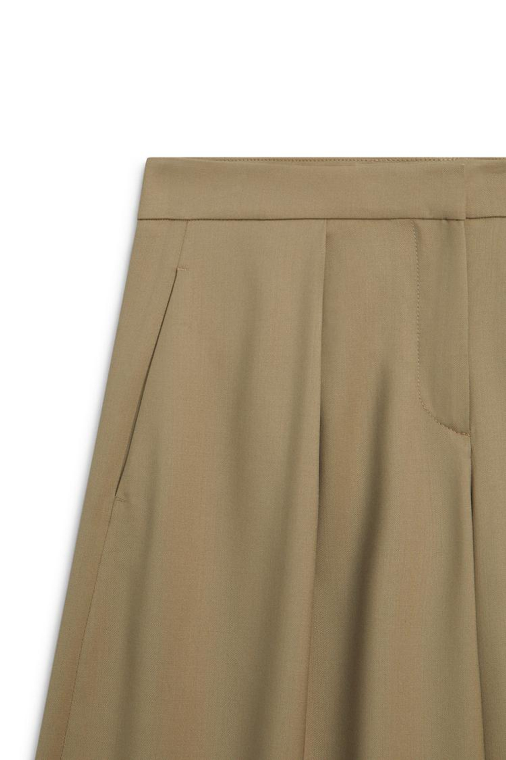Massimo Dutti Брюки прямого кроя с вытачками - Limited Edition, песочный