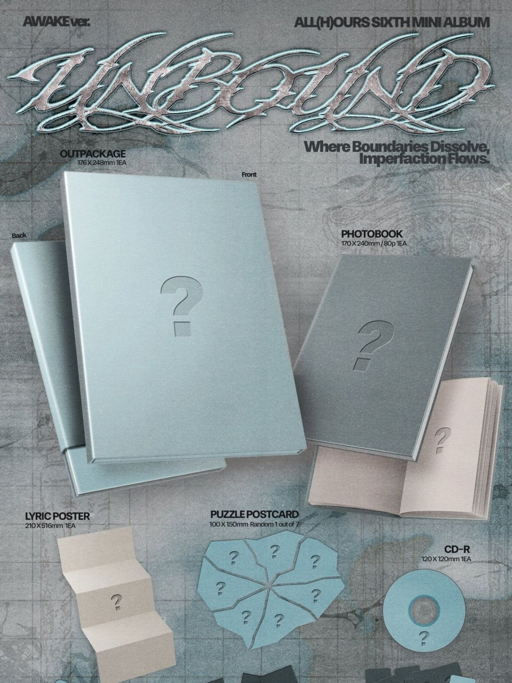 (ПРЕДЗАКАЗ) Альбом ALL(H)OURS - UNBOUND 6th Mini Album 2 Version SET