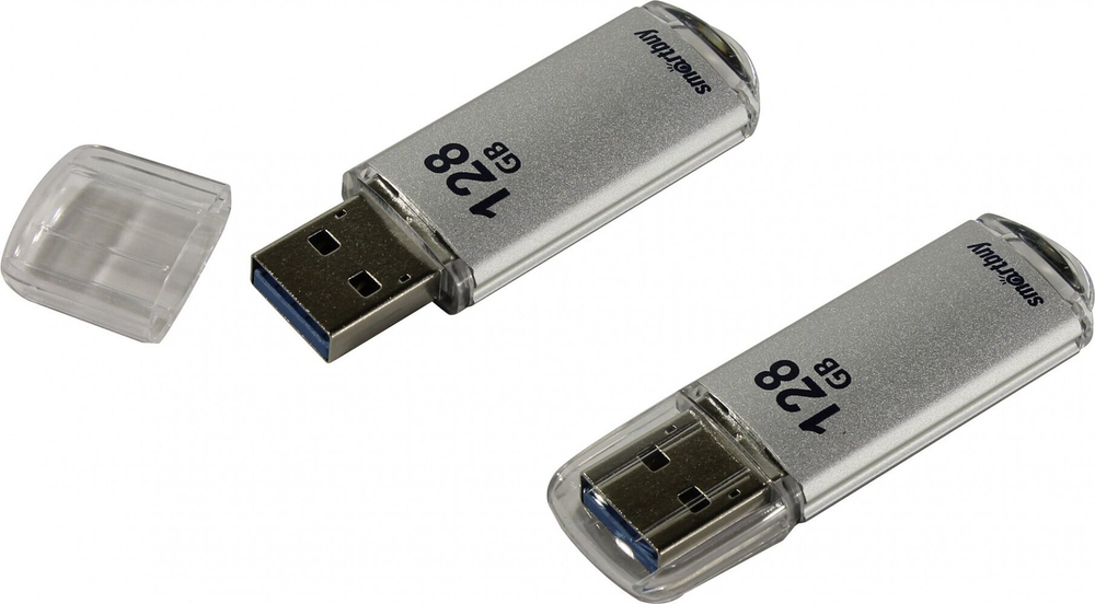Флеш-накопитель 128 Gb Smartbuy V-Cut Silver 3.0