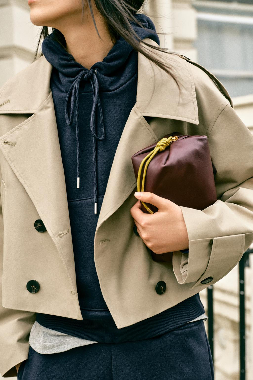 ZARA КОЖАНЫЙ НЕСЕССЕР, БОРДОВО-КРАСНЫЙ