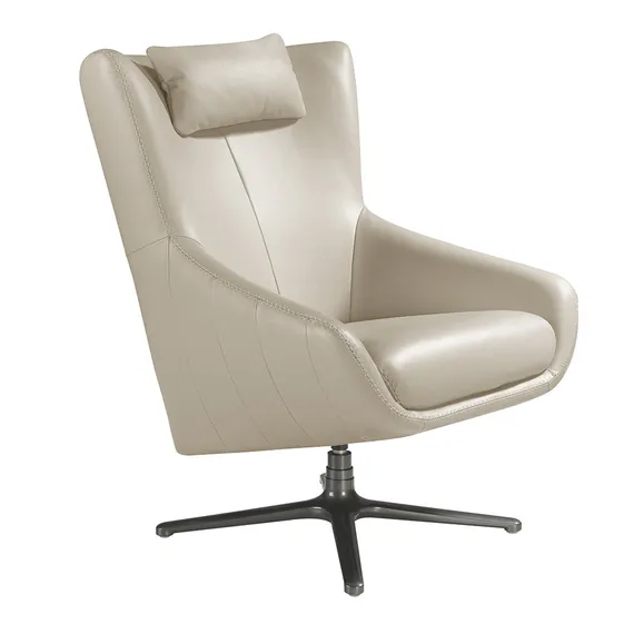 Крутящееся кресло Angel Cerda 5090, бежевая кожа