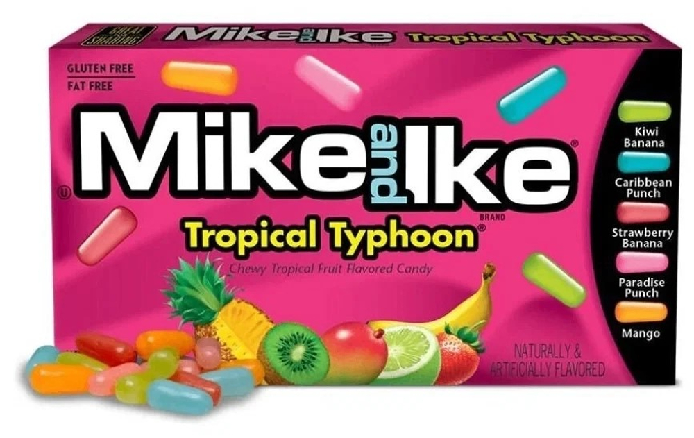 Конфеты Mike and Ike Tropical Typhoon (Тропический Тайфун) 120гр (12)  США