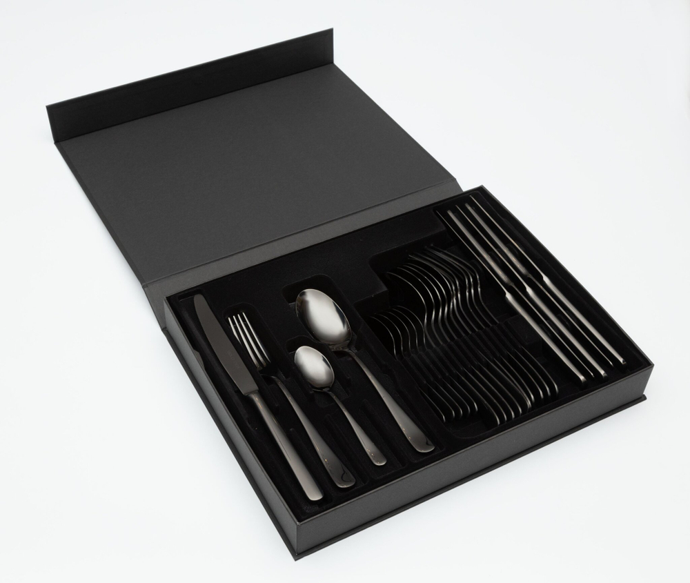 Набор DUNA black80-81 столовые приборы Belo Inox Черный