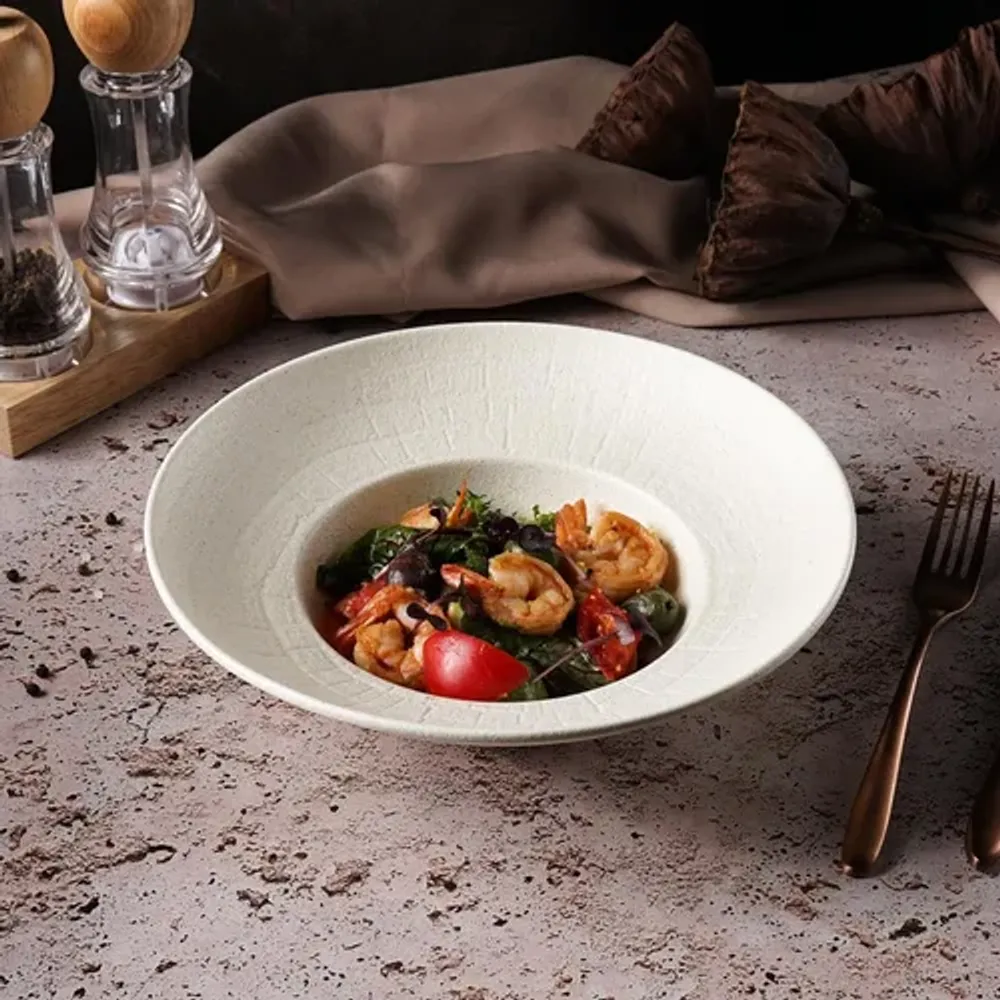 Тарелка глубокая 350 мл d 25 см h7,5 см для пасты Elephant Ivory d 25*7,5 см, P.L. Proff Cuisine [1]