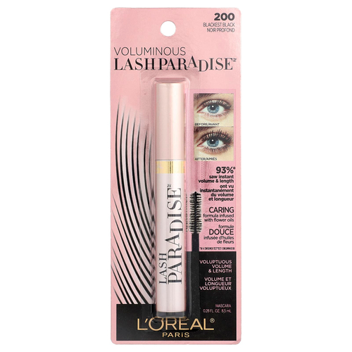 L'Oréal, Voluminous, тушь для ресниц Lash Paradise™, оттенок 200 угольно-черный, 8,5 мл (0,28 жидк. унции)