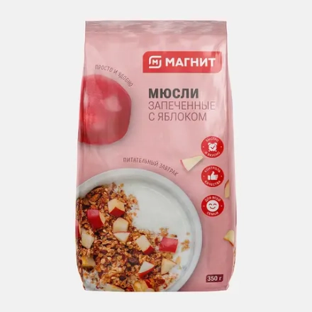 Мюсли Магнит запеченные с яблоком 350г