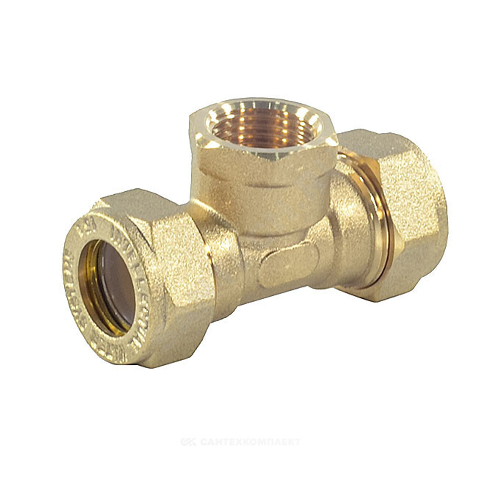 Тройник латунь 32Aх1 1/4"х32 обжим/ВР STAHLMANN STFL3211/432BEF