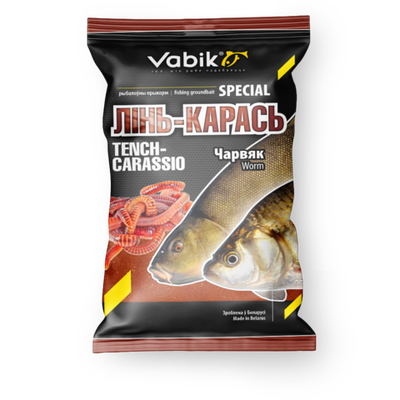 Прикормка Vabik Special Tench-Carassio Worm "Линь-Карась Червяк" (тёмно-красная), 1кг