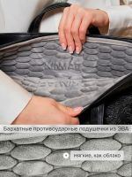 Сумка для ноутбука 15,6" и 17" с ремнем на плечо и большим карманом спереди (Черный бархат)
