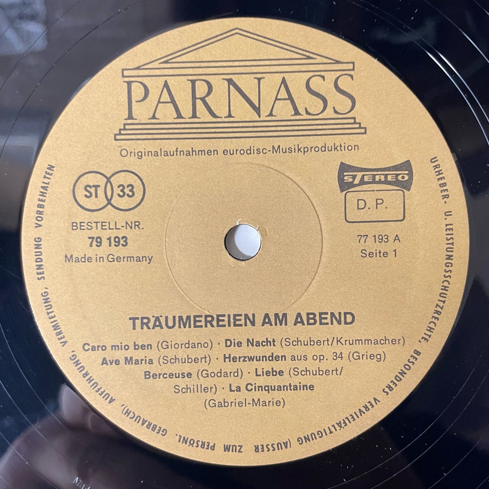 Винтажная виниловая пластинка LP Сборник Классической Музыки, Traumereien Am Abend (Германия 1969)