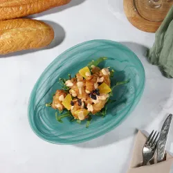 Блюдо овальное 24*17 см h2 см 400 мл Green Sky матовое стекло P.L. Proff Cuisine [6]