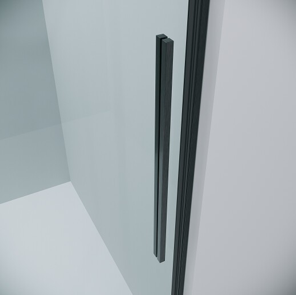Душевое ограждение Grossman Galaxy 100.K33.01.130.21.00-200.K33.01.100.21.00 (130х100х195) раздвижная,черный матовый,стекло прозрачное,2 места