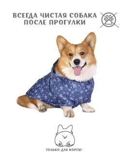 Дождевик для собак Корги комбинезон