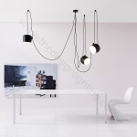 Pendant design lamp  AIM by Flos (1 lampshade ,  White,  Size S)