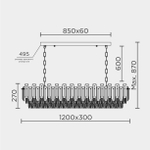 Подвесная люстра MODELUX ML.9006.1200 GD-BR