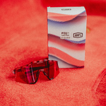 Спортивные очки 100% Speedcraft / Gloss Translucent Blue / Hiper Fire Red Mirror Lens