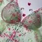 Вышивка на сетке салатовая 29 см