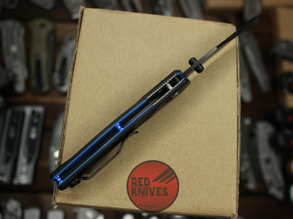 Нож Benchmade 945BK-2 Mini Osborne A+++ - черная рукоять, черный клинок