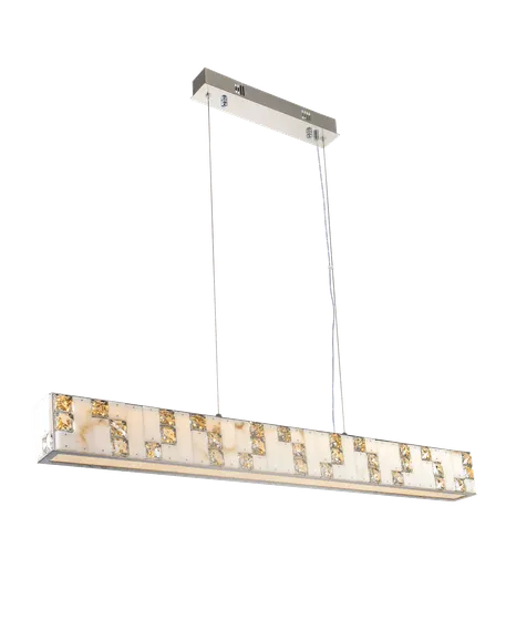 Люстра подвесная светодиодная NewRgy 6029R/36W CHROME+CLEAR, 36 Вт, хромированная и прозрачная