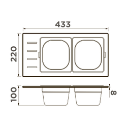 Контейнеры Omoikiri DC-02-2-IN
