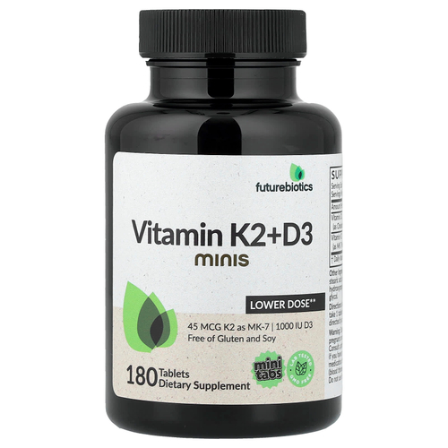 Futurebiotics, витамины K2 и D3, 180 таблеток