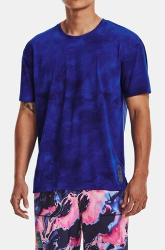 Мужская теннисная футболка Under Armour Men's UA Run Anywhere Streaker Short Sleeve - небесный