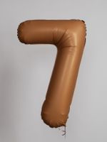F Шар (40''/102 см) Цифра, 7 Slim, Шоколад, Матовый (БГ-60)