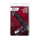 Черная вибронасадка на пенис для двойного проникновения 19см ToyFa Black&Red 901412-5